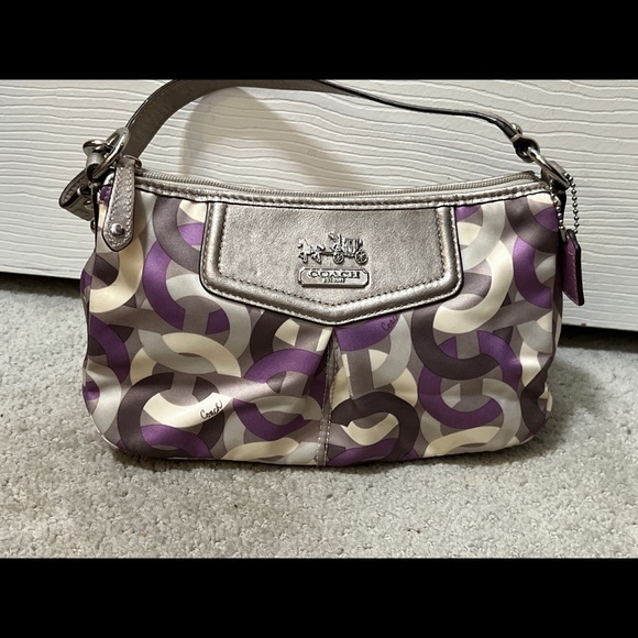 Coach 43315 Madison Sabrina Scarf Print Optic Chainlink Mini Shoulder Bag - Picture 7 of 13
